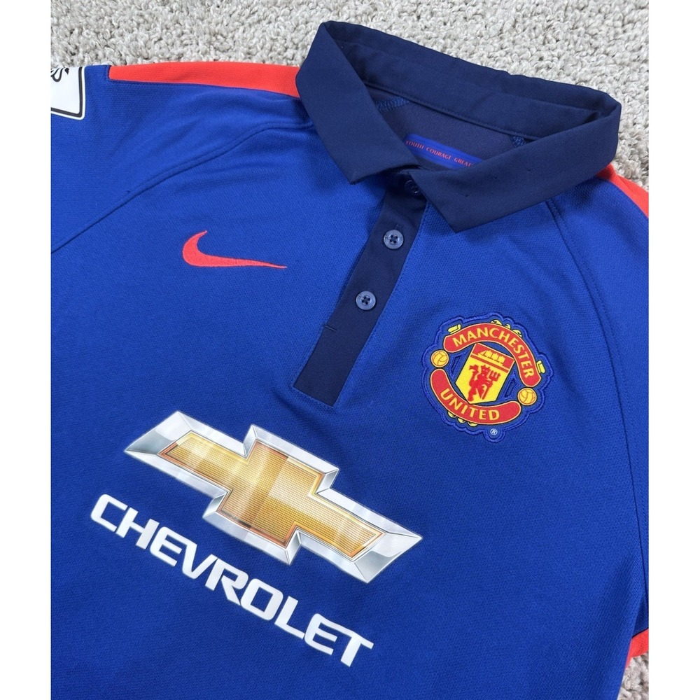 Nike Manchester United Dri Fit Polo‎ Shirt Rooney 10 Youth Large 12-13 Years